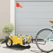Generic Bike Trailer Yellow Oxford Fabric and Iron,94183