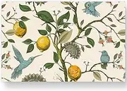 AnyDesign 50 Pack Blue Bird Paper Place Mats Fresh Lemon Tree Disposable Placemat 11 x 17 Inch Vintage Decorative Paper Table Mats for Dinner Table Setting Wedding Birthday Party Supplies