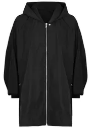 Rick Owens Jumbo Hooded Shell Jacket - Black - One Size ONE SIZE