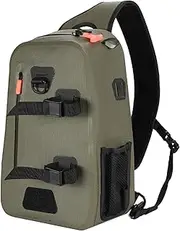Yhsioaklo Fishing Tackle Bag | 9.5L Multi-Functional Outdoor Carryall Bag | Tackle Storage Backpack | Jig Tool Daypack, Lightweight Casual Pack, Slim Chest Backpack for Outdoor Sport, Backpack, Refer