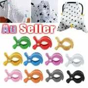 1/2/4Pcs Hook Stroller Peg Car Seat Cover Clips Blanket Clip Pram Pegs Tool AU