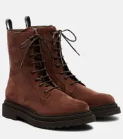 [Brunello Cucinelli] Brunello Cucinelli Monili suede ankle boots AU 9 brown