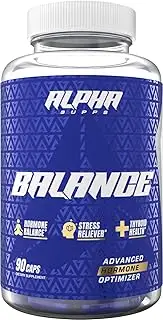 Alpha Supps - Alpha Balance | Hormonal and Healthy Stress Level Support | with Inositol and Ashwagandha | 90 Capsules