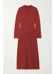 [Altuzarra] Altuzarra - Alice Belted Cashmere Midi Dress - Red - x large x large Red
