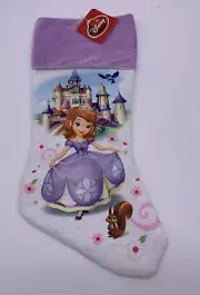 Disney Sofia The First Christmas Stocking Fabric Princess Hanging NWT