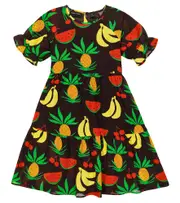 [Mini Rodini] Mini Rodini Printed cotton dress M 24/36 brown