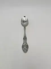 Unknown Mfg - Korea "Springtime" Stainless 6 1/2 Inch -Teaspoon - Mint