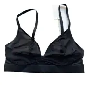 NWT Aerie Smoothez Mesh Triangle Bralette Bra Black Size XS NEW