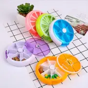 Weekly 7 Day Pill Organiser Case Box Tablet Medicine Dispenser Holder Round Case
