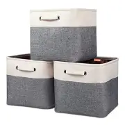 Large Storage Cubes 13” x 13” x 13” Foldable Storage Bin 13" x 13" x 13" Grey