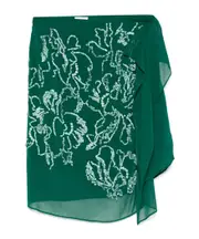 Patterned skirt FR40 emerald green