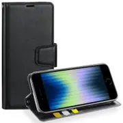 For Apple iPhone 7/8 Case, Hanman Wallet Leather Flip Magnetic Stand Case Cover (Black)