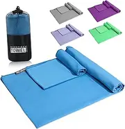 SUPVOX 2-Pack Quick Drying Microfiber Sports Towel Beach Towel Large Size for Adults Women Travel Essentials