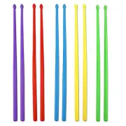 5-Pairs Nylon Exercise Drum Sticks, Blue, Green, Purple, Red, Yellow Dancing ...