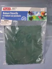 NEW SEALED ROYLCO NATURE STENCILS SET OF 10 GREEN ACTIVITY STENCILS #5615