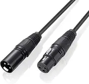 (3M/10FT) XLR Cable, Proxima Direct XLR Cable Male to Female Balanced 3 Pin Microphone Cable, Compatible with Recording Applications, Mixers, Speaker Systems, DMX Lights, Black