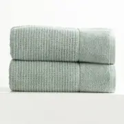 Renee Taylor Cambridge Textured 2 Piece Eucalyptus Bath Sheet Pack