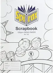 SPIRAX 56152 152 335MM x 245MM Scrapbook with 100GSM Bond Paper & Clear PP Cover (64 Pages)