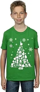 [Absolute Cult] Star Wars Boys Christmas Tree T-Shirt Irish Green 5-6 Years