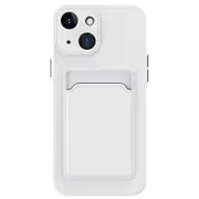 Anti-Drop Phone Case for iPhone 15 Pure Color Soft TPU Phone Cover with Card Holder