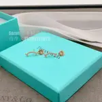 二手精品 TIFFANY 蒂芙尼 TIFFANY T系列 微笑笑臉耳環 18K玫瑰金滿鑽耳環 女士 正品