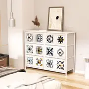 Levede 6 Chest of Drawers Storage Cabinet Tower Retro Dresser Vintage White