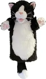 The Puppet Company Long-Sleeves Black & White Cat Hand Puppet