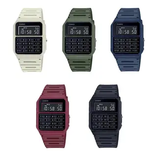 【CASIO 卡西歐】DATA BANK 復古計算機電子錶 34.4mm 現代鐘錶