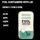 ALUMINIUM FOIL CONTAINERS Tray Container W Lid Baking BBQ Takeaway Roasting Oven