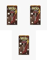 POCKY CHOCOLATE Japan Winter Limited Edition Cocoa Melt in Mouth, 2 Packs per Box x 3 Boxes Gift Set, Made in Japan