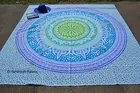 Indian Wall Hanging Boho Bedspread Bedding Throw Ombre Mandala Cotton Tapestry