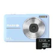 PULSE 44.0 MP 16x Digital Zoom Camera Blue BONUS 32GB MICROSD