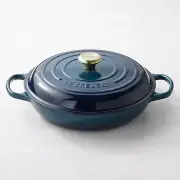Le Creuset Signature Cast Iron 3.5 Qt. Braiser, Agave (Gold Knob) - Brand New