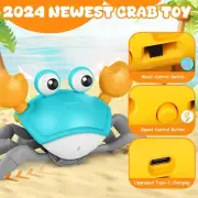 Electric Music Crawling Crab Baby Toy LED Light Up Kids Toddler Interactive Toys