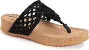 [MUK LUKS] MUKS LUKS Women's Pippen Sandal, Black, 6