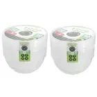 20pc Lemon & Lime Reusable Takeaway Food Storage Container Round Box 1.5L Clear