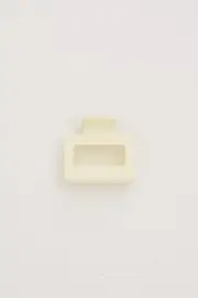 White Matte Rectangle Claw Clip