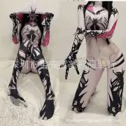 Spider-Gwen Stacy Jumpsuit Women Cosplay Costume Open Crotch Halloween Props