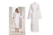 Mosaic de Pip White Cotton Bathrobe by PIP Studio