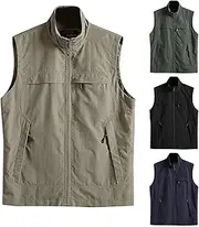 [Generic] Lambswool Coat Photography Mesh Vest Men's Thin Multi Pocket Jacket Men's Large Size Loose Horse Clip Vests Casual Big And Tall