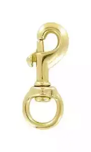 3" Brass Swivel QuickSnap Hook Clip Marine Grade Flag Accessory Rope Attachment