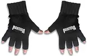 Pantera Gloves Band Logo 101 proof Vulgar display Official Fingerless Black One Size