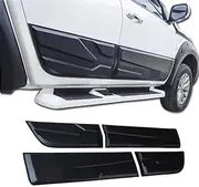 TradiesChoice 4X4 Side Door Body Moulding Cladding Trim Fit Triton MQ 2015-2018 Matte Black