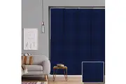 Linen Texture Panel Blinds 140cm~360cm(W)x230cm(D) Navy