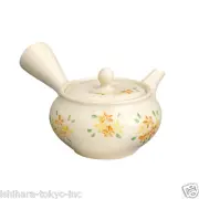 Tokoname Pottery : FLOWER - Japanese Tea Pot 350cc Sawayaka Fine Mesh Net