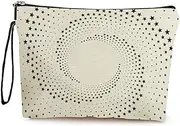Canvas Cosmetic Bag, Unique Geometric Pattern Cosmetic Bag, Women's Gifts, Birthday Gifts for Mom, Gifts for Girlfriends, Bridal Bridesmaid Cosmetic Bag