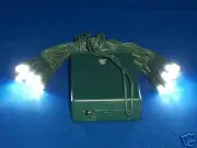 1 String WHITE LED battery power Christmas lights - FLASH