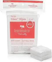 Intrinsics Petite Silken Wipes – 2"x2" 4-Ply Lint-Free Cotton Pads – Low-Absorbent, Soft, and Biodegradable – (200 Count )