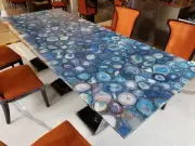 "Blue Agate Table Lamp & Blue Agate Bathroom Countertop Island – Kitchen Counter
