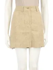 Beige Mini A-Line Skirt